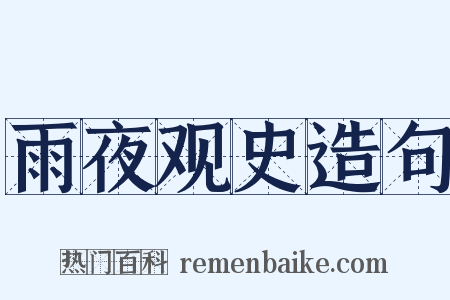 雨夜观史造句是什么意思的图片